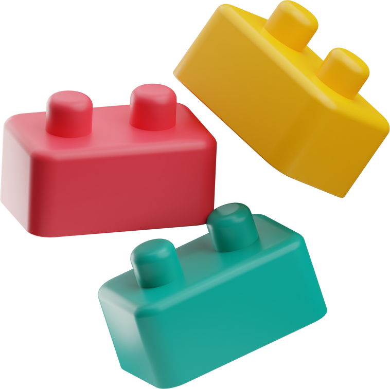 kindergarten Bricks illustration 3d